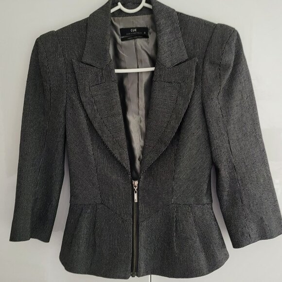Cue Australia Cropped Peplum Blazer Size 2 - Picture 1 of 7